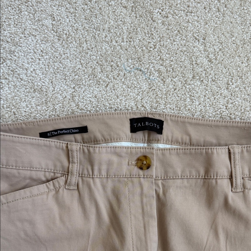 Talbots Khaki Straight Leg Perfect  Chinos